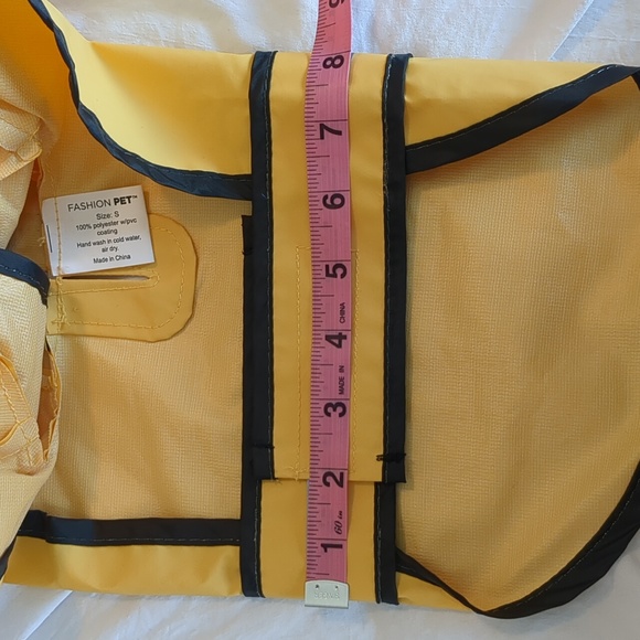 Small Yellow Reflective Dog Raincoat - Picture 5 of 10